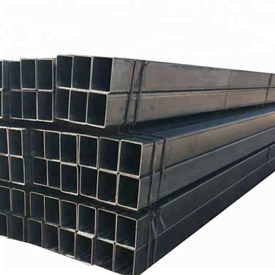 탄소 검은 철 페인트 표면 무선 파이프 섹션 75x35 탄소 강철 정사 파이프 굽기