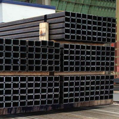 ASTM 표준 S235/S355 등급 12x12 탄소 검은 원통 정사각형 철강 파이프