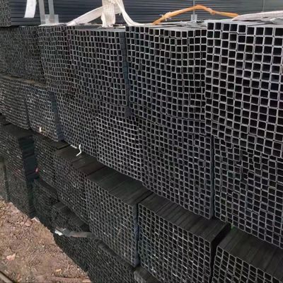 ASTM 표준 S235/S355 등급 12x12 탄소 검은 원통 정사각형 철강 파이프